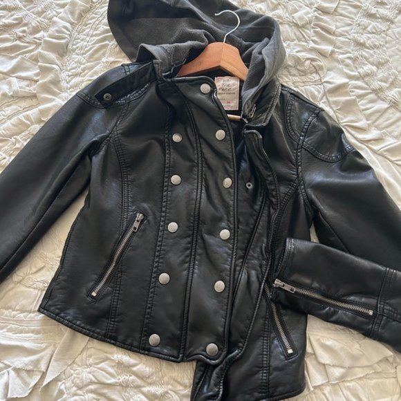Free People New Dawn Vegan Leather Jacket - Picture 2 of 3
